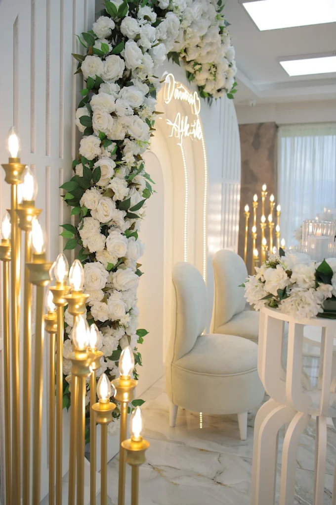 MilAys Davet Evi Çiçek Kemeri ve Şamdan Düzeni
